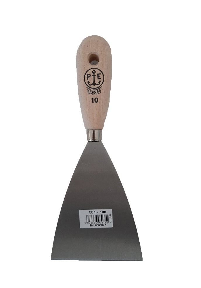 Spatola con manico in legno e lama liscia 10 cm Pavan - Articolo 501