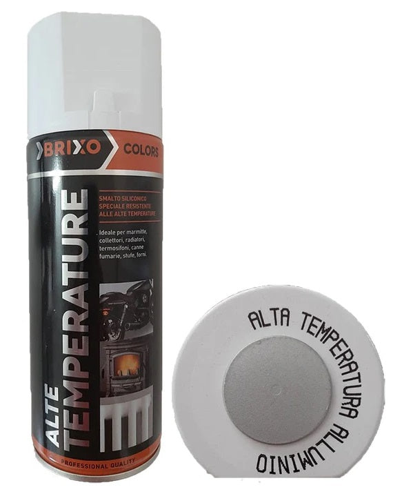Bomboletta Spray Smalto Siliconico Alta Temperatura Alluminio 400 ml