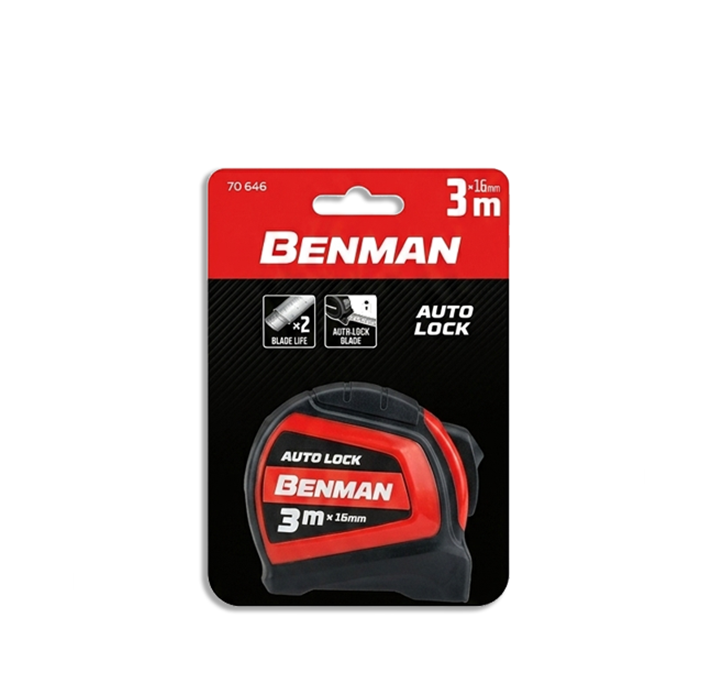 Flessometro Auto Lock 3mx16mm Benman 70646