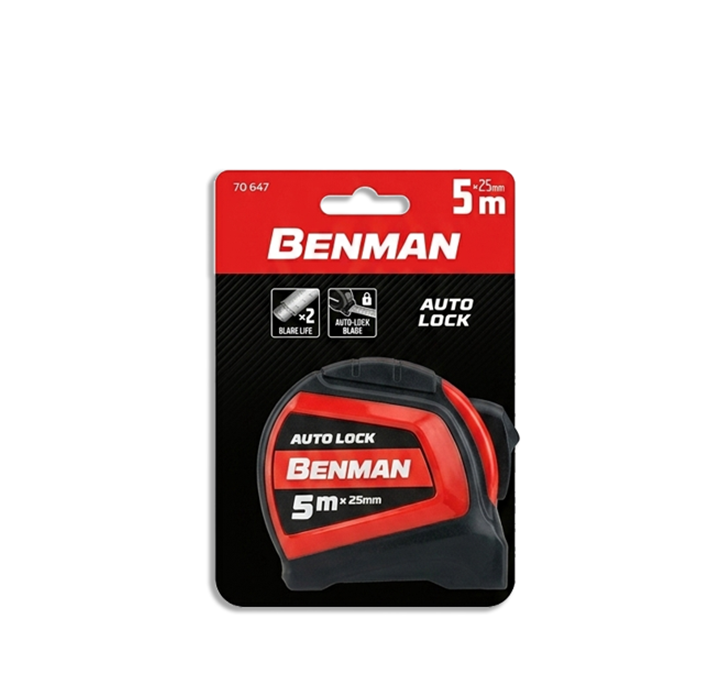 Flessometro Auto Lock 5mx25mm Benman 70647
