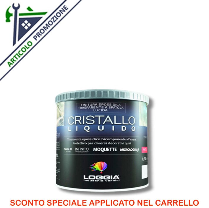 CRISTALLO LIQUIDO Lucido Parte A Lt 0,75 Loggia Sconto speciale