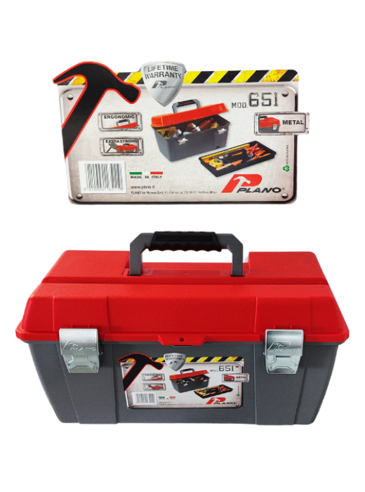 Cassetta Plano 651 - Cassetta Portautensili in polipropilene con chiusure in metallo - Plano "Contractor Line"