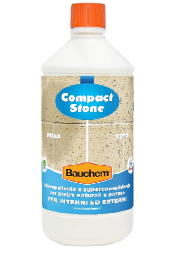 Trattamento idrorepellente superconsolidante ed antipolvere Compact Stone 1 Lt Bauchem