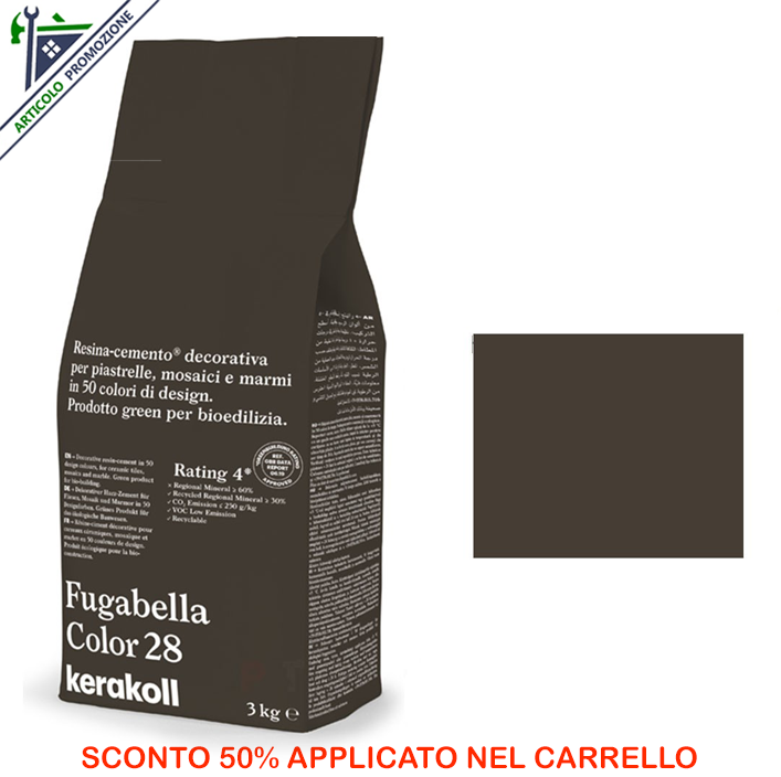 Fugabella Color 28 Kerakoll 3 Kg offerta fine scorte