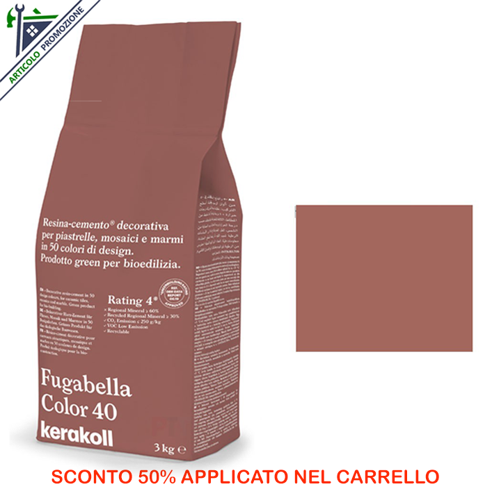 Fugabella Color 40 Kerakoll 3 Kg offerta fine scorte
