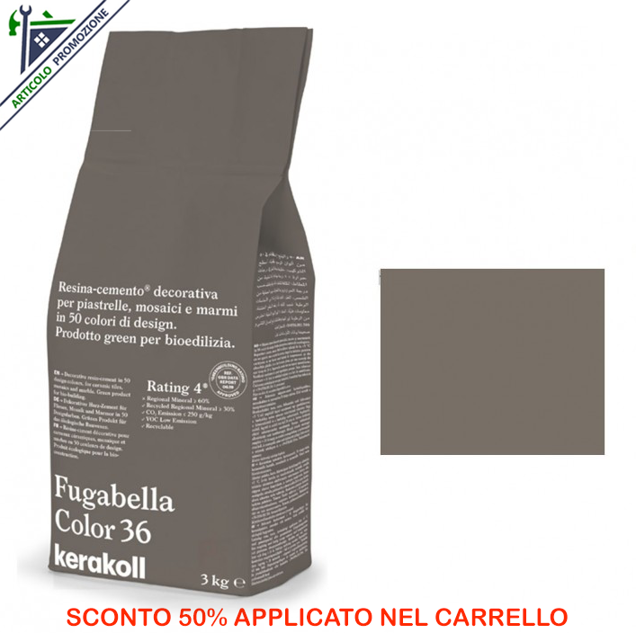 Fugabella Color 36 Kerakoll 3 Kg offerta fine scorte