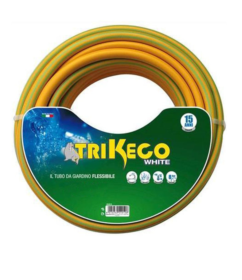 Trikeco White Rotolo Tubo per Irrigazione Giardino da 1/2'' 50 mt