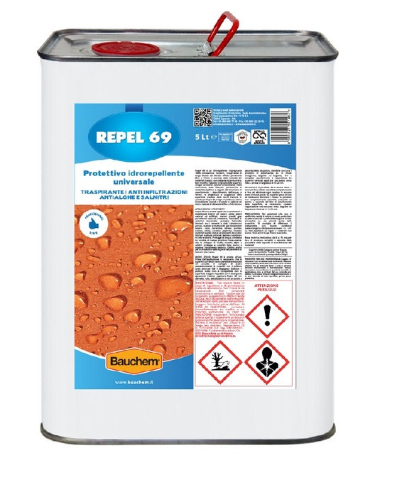 idrorepellente Impregnante Protettivo Repel 69 Effetto Naturale 5 Lt Bauchem