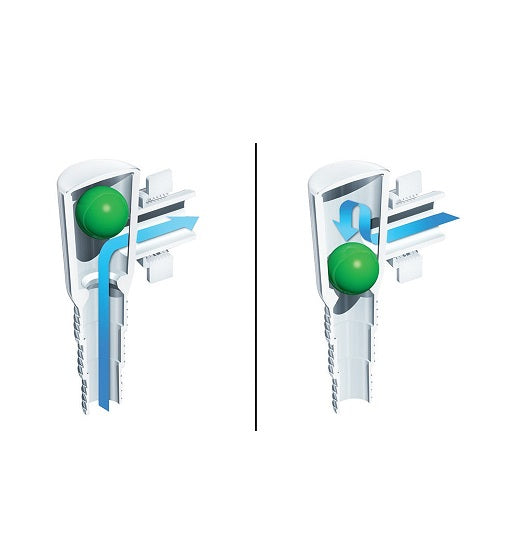 Sifone "Air-Ball" Bianco a Valvola esterno per Lavatrice o Lavastoviglie