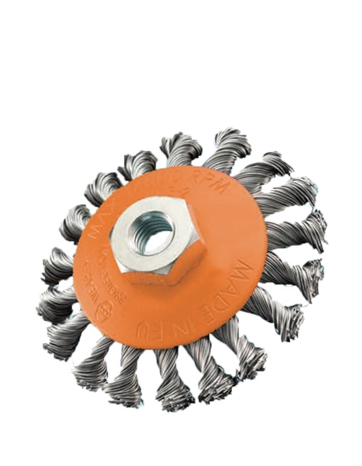Spazzola Conica in Acciaio a Mazzetti Ritorti 95 mm