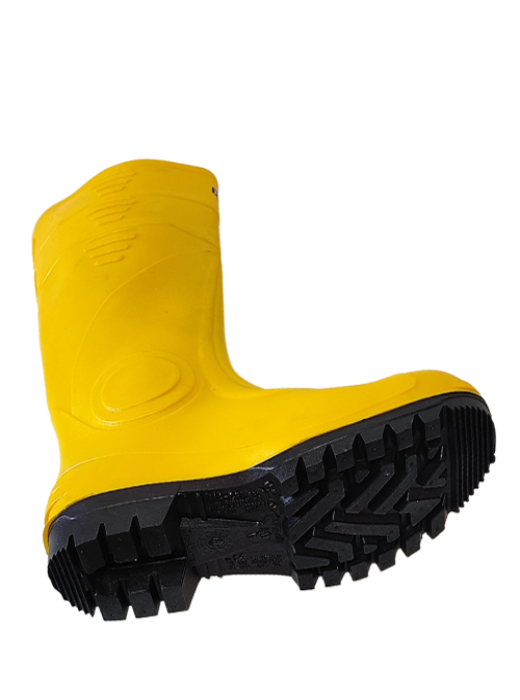 Suola rinforzata a carrarmato Stivali di Sicurezza Gialli in Pvc Taglia 45