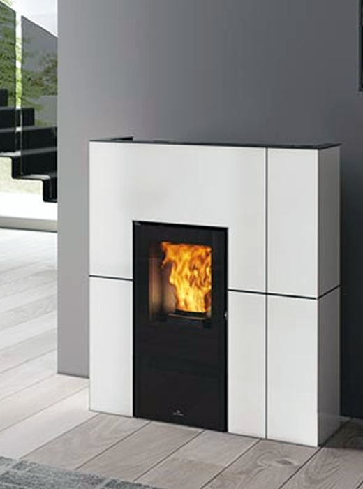 Termostufa a pellet Blade H 15 - struttura acciaio Bianco Opaco - Edilkamin
