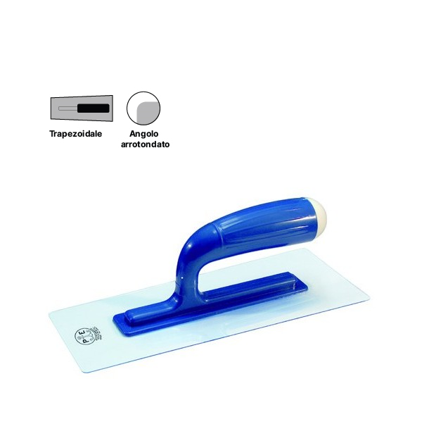 Frattone rettangolare con lama in plastica trasparente 24x10 cm Pavan - Art. 817/PV