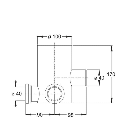 Pozzetto a Pavimento in Polipropilene a 4 Vie