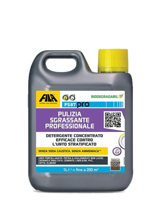 Detergente Concentrato per Pulizia Sgrassante Professionale PS87 PRO - Lt 1 Fila