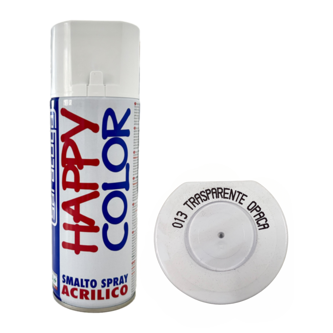 Bomboletta Spray Happy Color Acrilico 013 Trasparente Opaco - 400 ml Saratoga