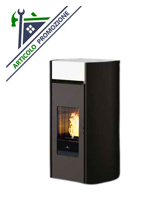 Stufa a pellet Myrna Plus 12 kW - Bianco Opaco - Edilkamin