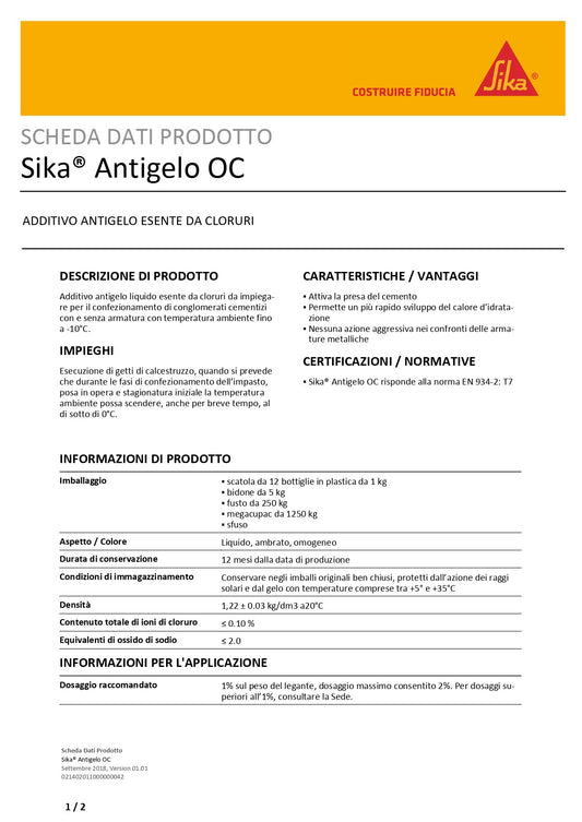 Sika® Antigelo OC 5 Kg Sika