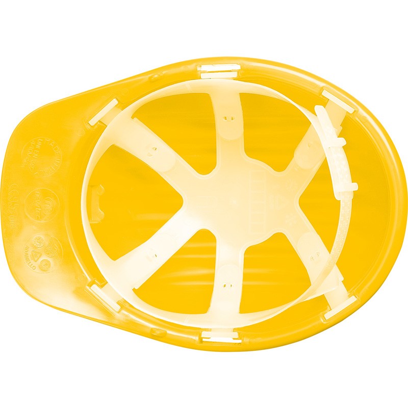 Elmetto in Polietilene Giallo con Fascia Antisudore - Neri