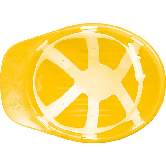 Elmetto in Polietilene Giallo con Fascia Antisudore - Neri