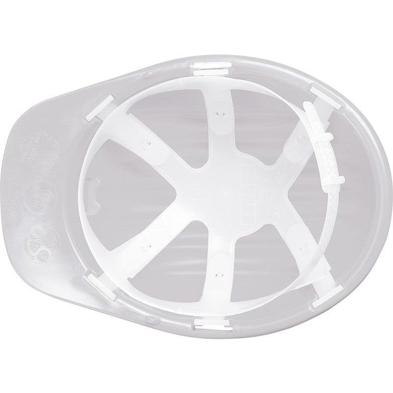 Elmetto in Polietilene Bianco con Fascia Antisudore - Neri