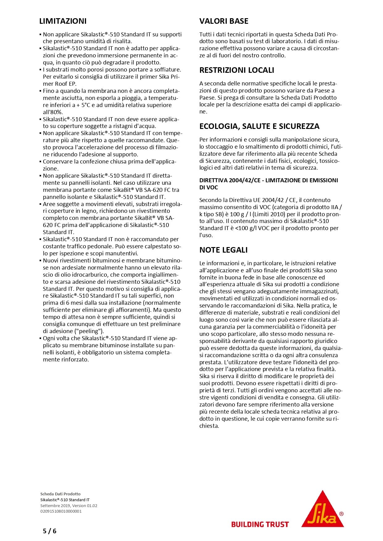 Sikalastic®-510 Standard IT Grigio 5Kg Sika®