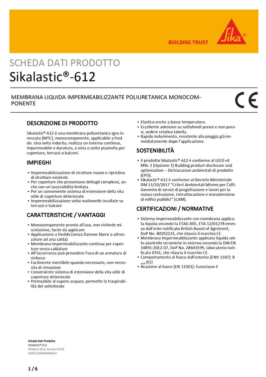 Sikalastic®-612 Bianco 21,30Kg Sika®