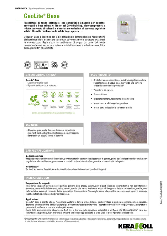 GEOLITE® Base Kg 5 - Kerakoll