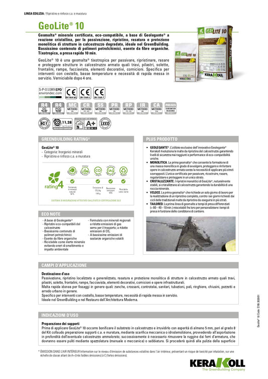 GEOLITE®10 Kg 25 - Kerakoll