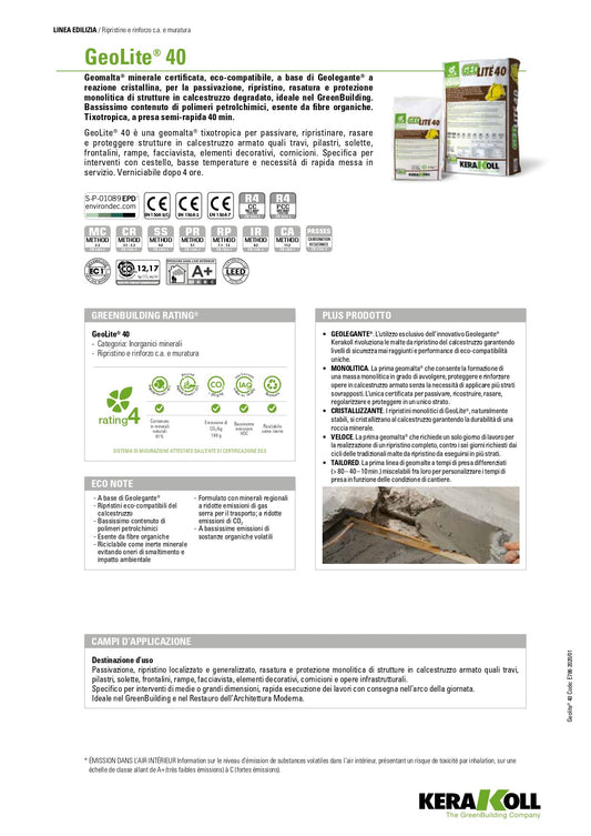 GEOLITE®40 Kg 25 - Kerakoll
