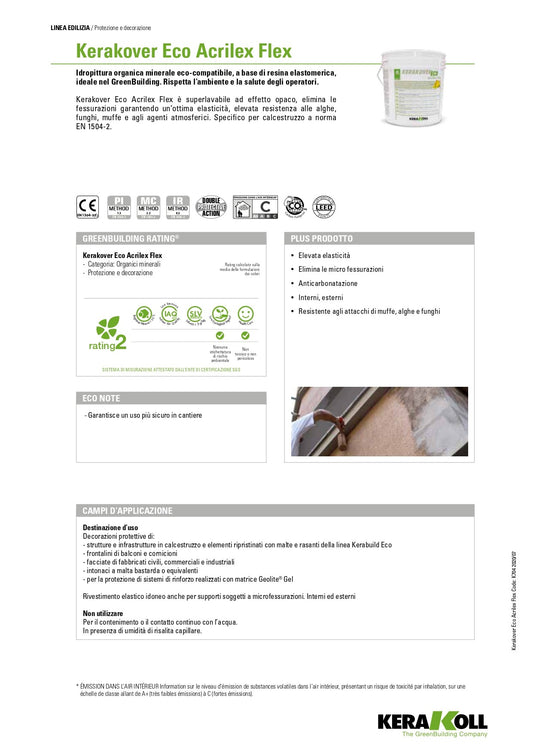KERAKOVER ECO ACRILEX FLEX Bianco Lt 14 - Kerakoll