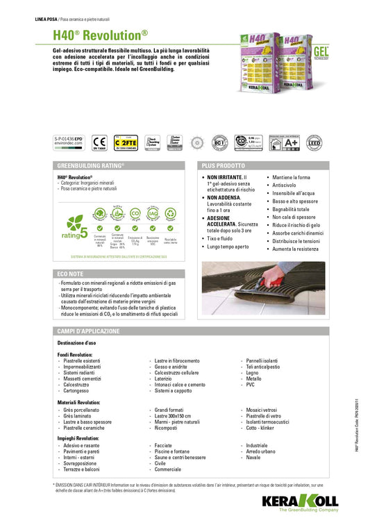 H40 REVOLUTION Kg 25 - Kerakoll