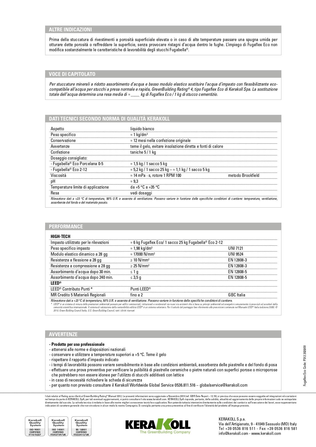 FUGAFLEX ECO - Kg 1 Kerakoll