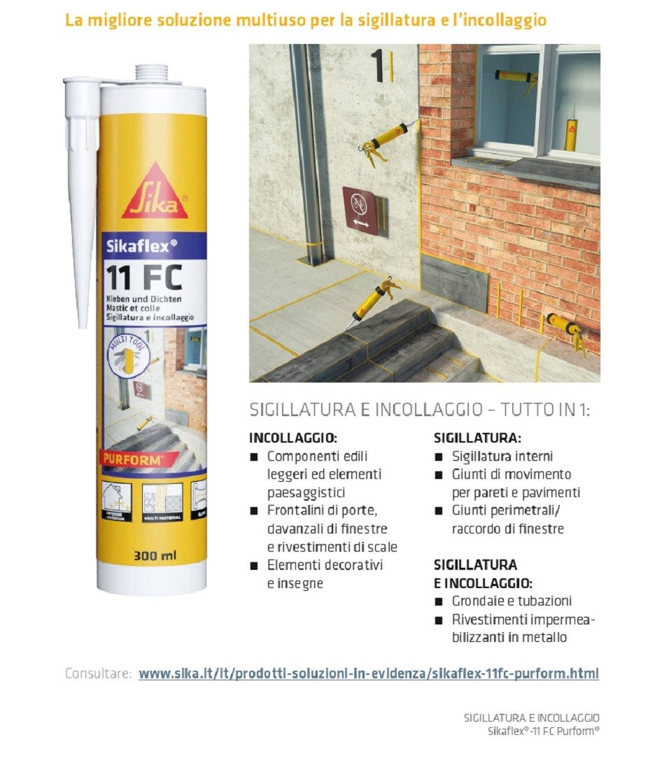 Sikaflex®-11 FC Purform® Grigio Chiaro 300 ml Sika
