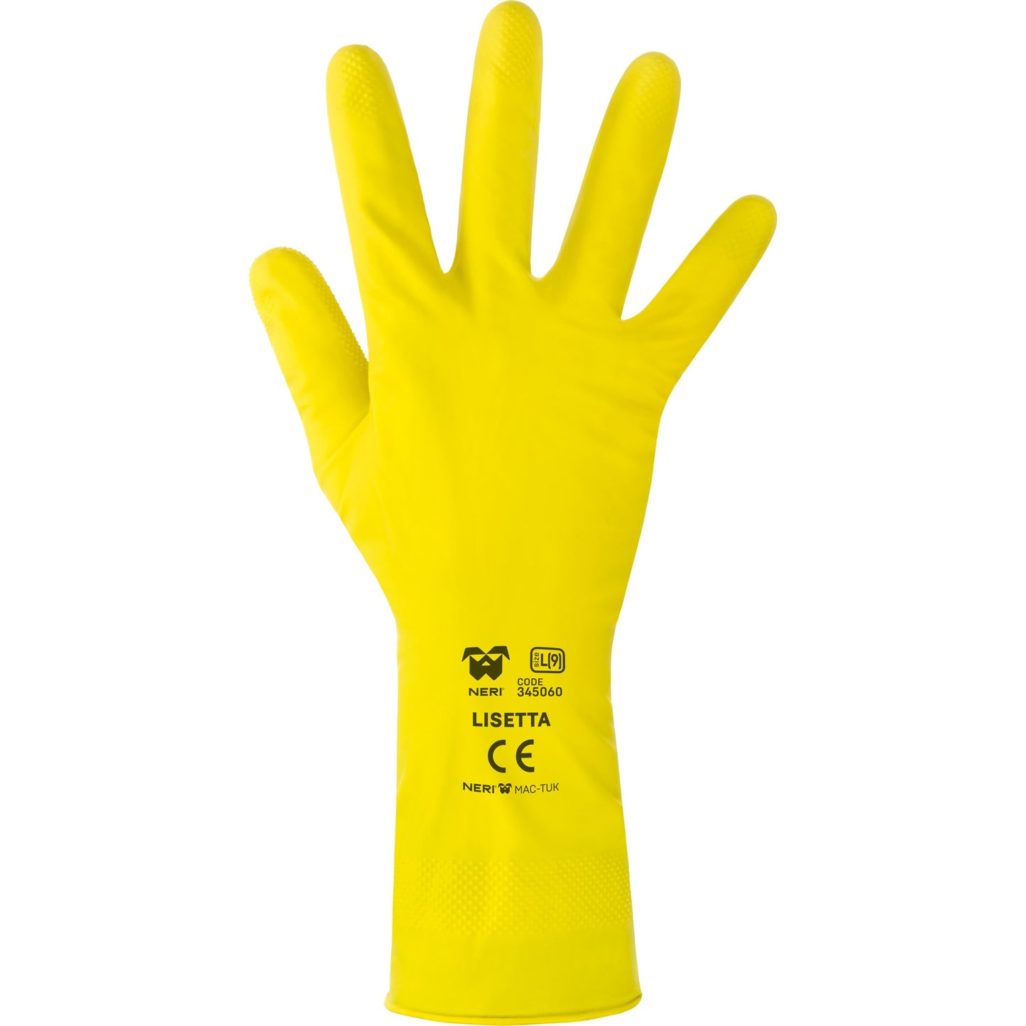 Guanti in Lattice Naturale Casalinghi - Industriali Taglia L/9 Colore Giallo Neri