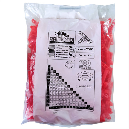 Distanziatori per Piastrelle a "T" mm.7 Confezione da 200 Pezzi Raimondi