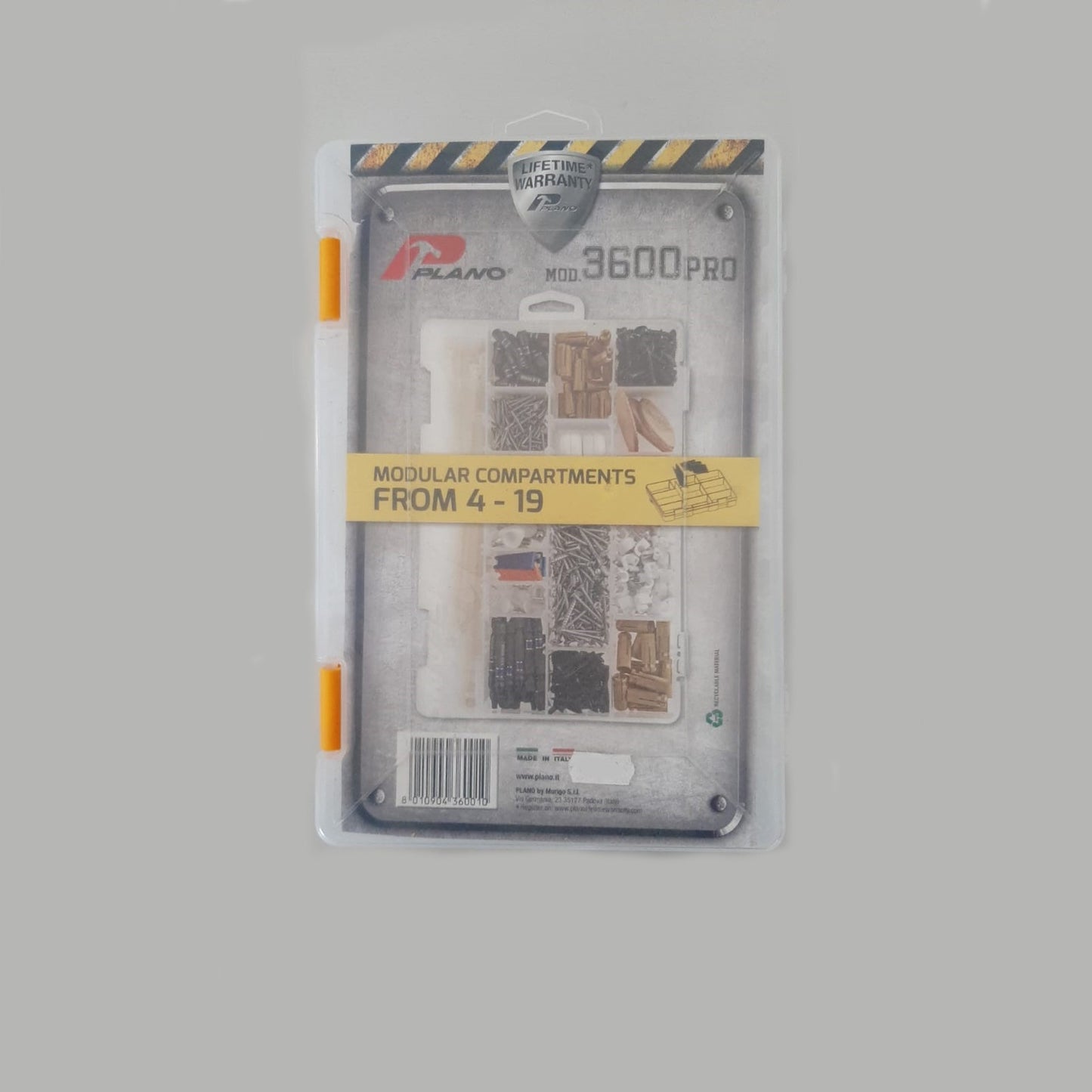 Cassetta Portaminuterie Plano 3600PRO - Cassetta con maniglia in polipropilene trasparente