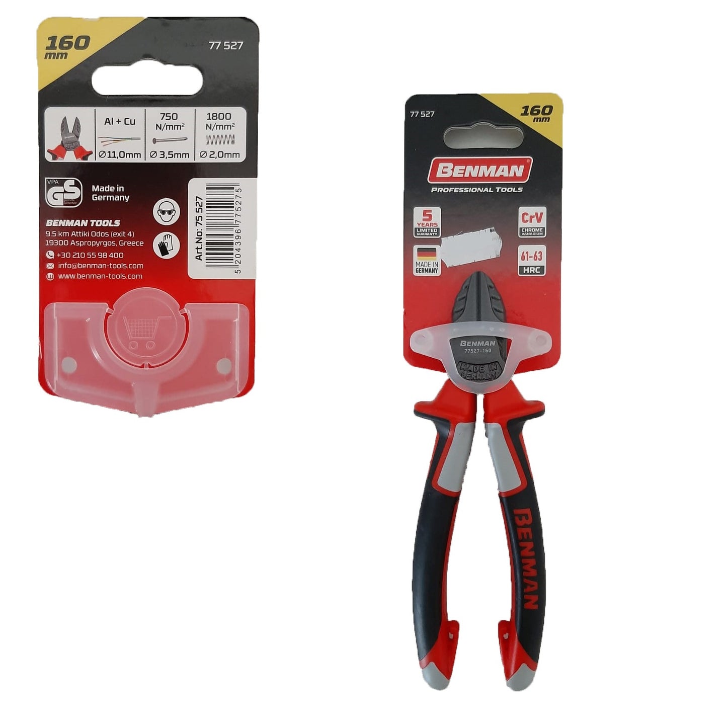 Tronchesino Combinato Taglio Laterale 160mm Benman 77527