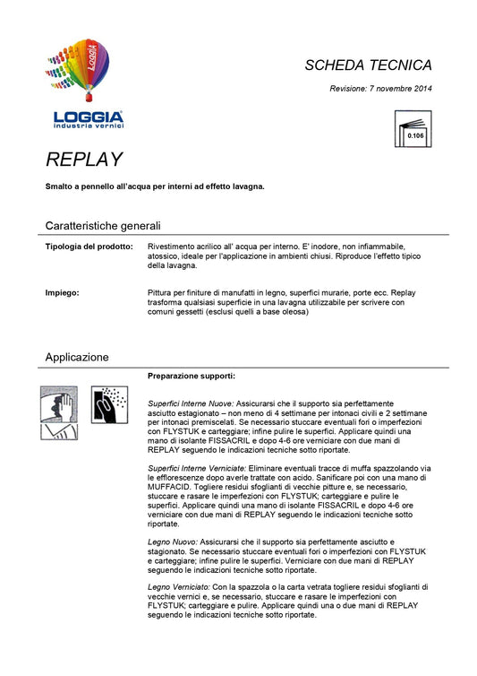 RePlay Effetto Lavagna Nero 0,75 Lt Loggia