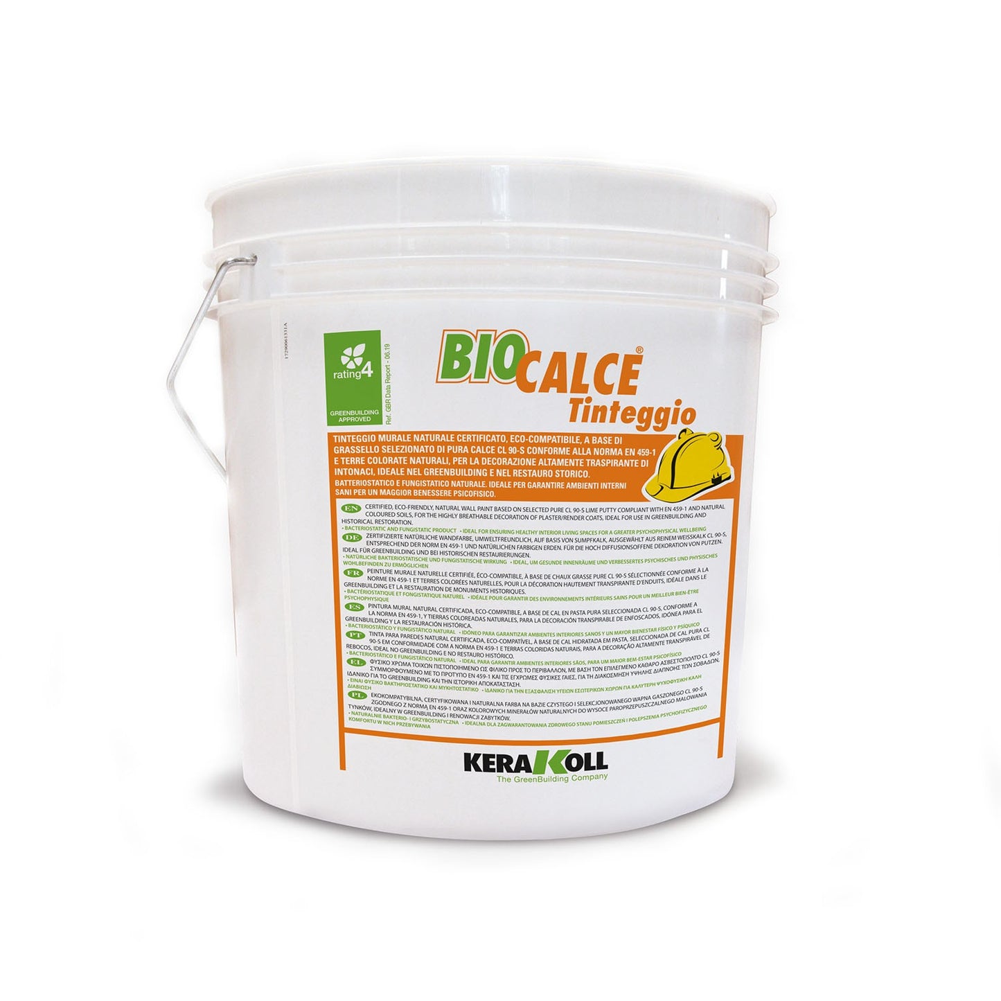 BIOCALCE Tinteggio Bianco Lt 14 - Kerakoll - Tinteggio murale a base di grassello selezionato di pura calce