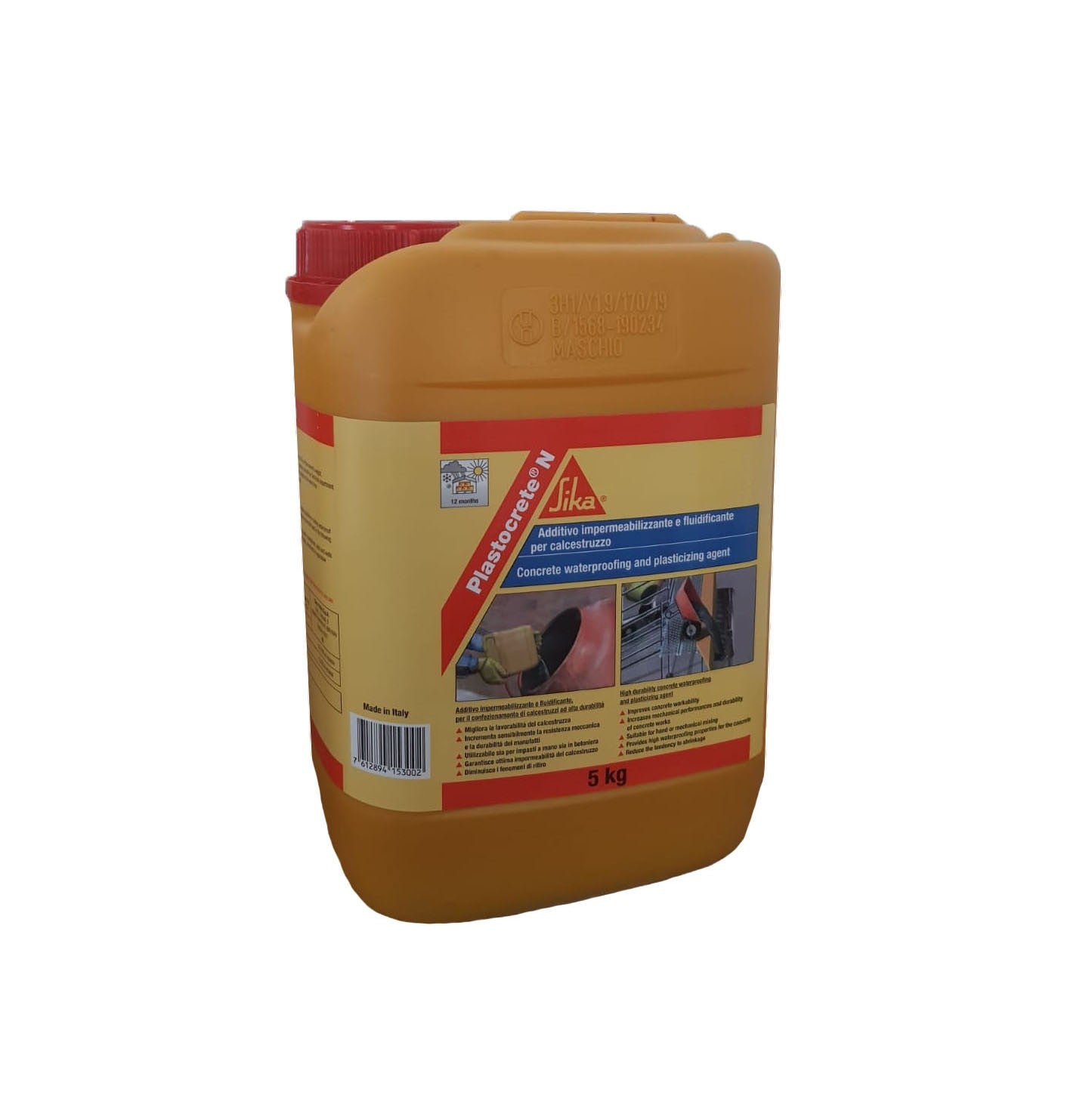Plastocrete ® N 5 Kg Sika - Additivo impermeabilizzante e fluidificante per calcestruzzo
