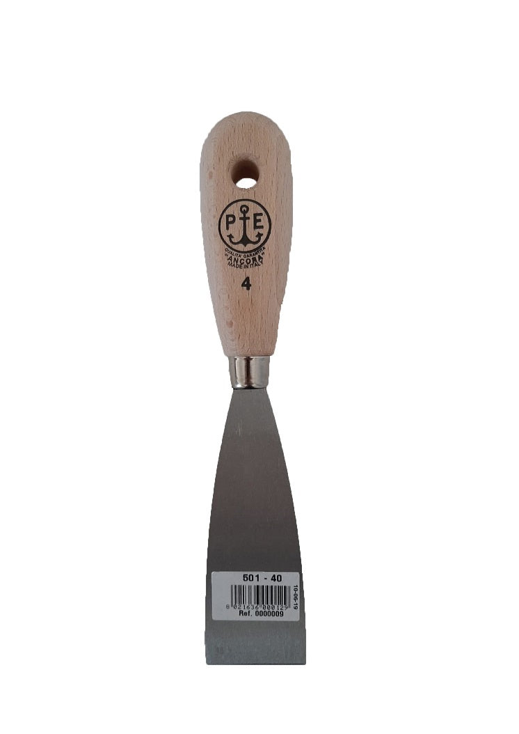 Spatola con manico in legno e lama liscia 4 cm Pavan - Articolo 501