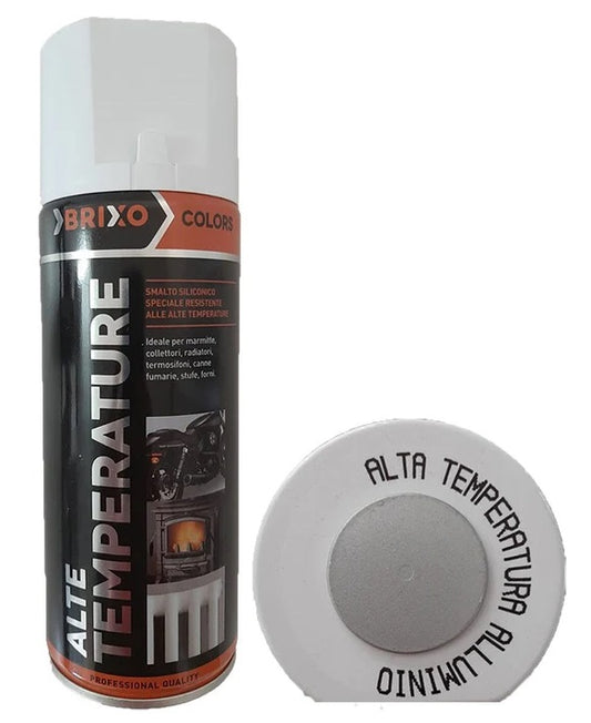Bomboletta Spray Smalto Siliconico Alta Temperatura Alluminio 400 ml