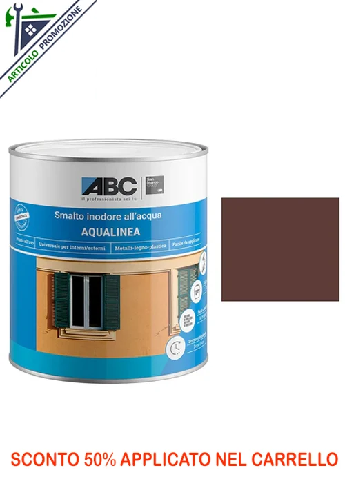 ABC Aqualinea Smalto Seta 0030 Marrone 1 Lt