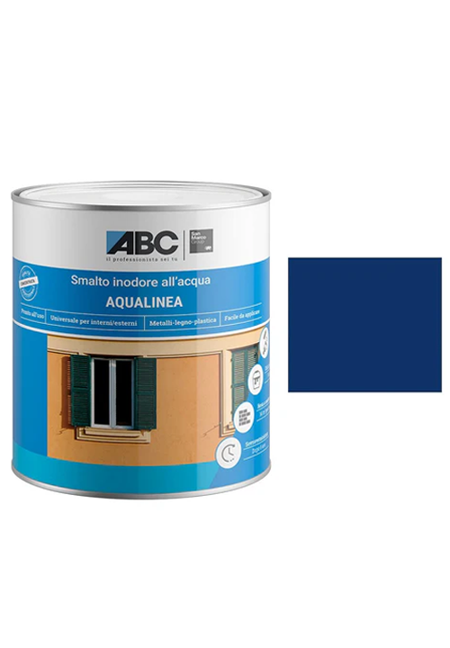 ABC-Pitture-e-Rivestimenti-Aqualinea-Smalto-Seta-0040-Blu-Cobalto-1-Lt.