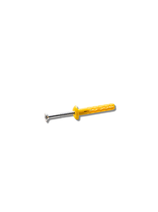 Akifix Tassello a percussione "Devil" giallo in nylon - chiodo zincato ø 6x38 mm