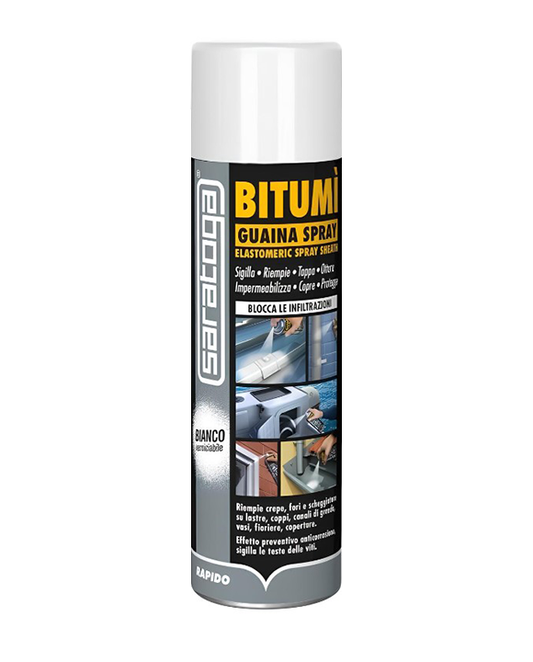 Guaina Spray BITUMI' Colore Bianco 500 ml Saratoga