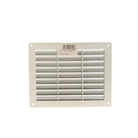 Griglie di Aerazione Rettangolare Universale in PVC con Rete 15X20 cm
