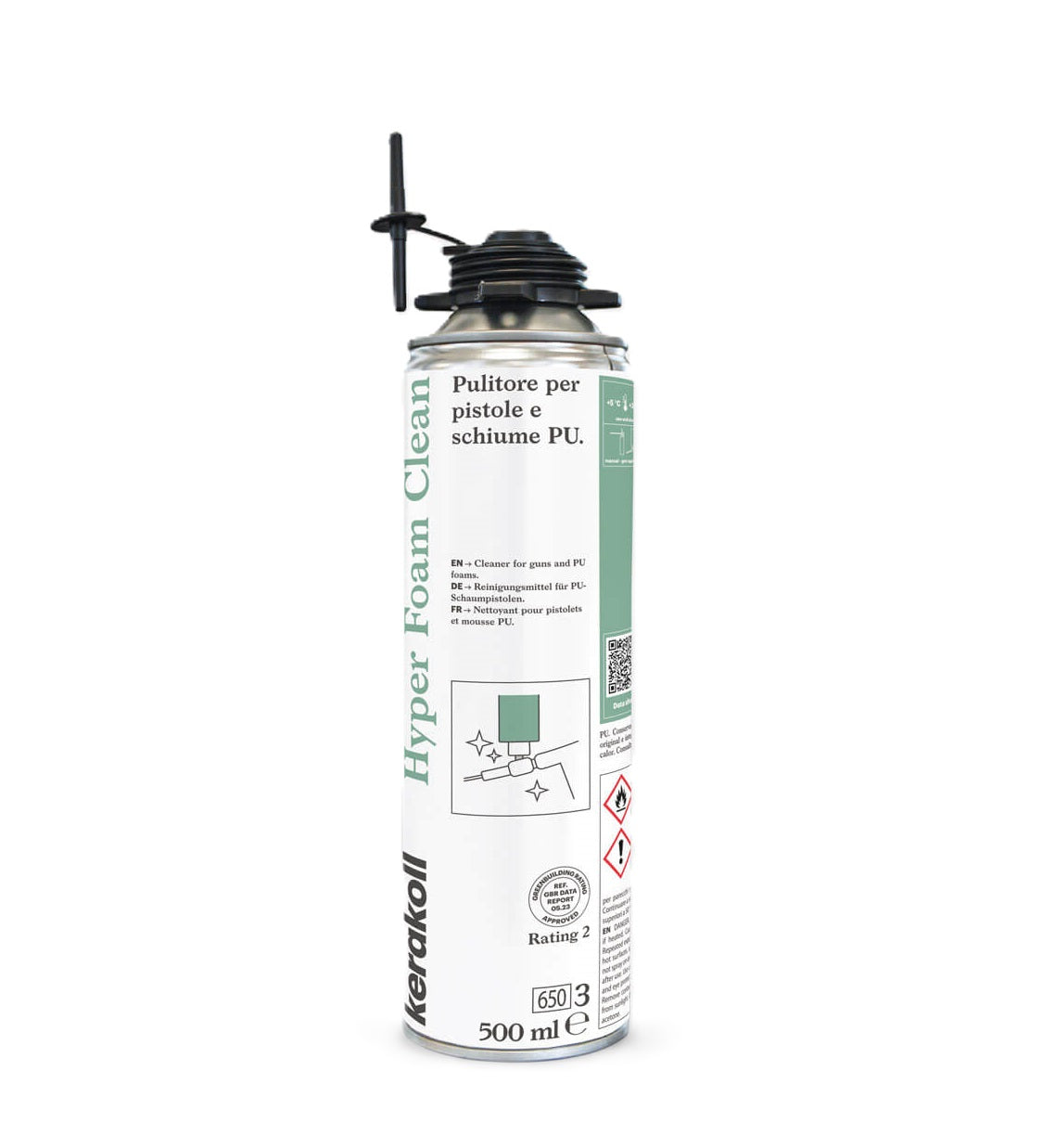 Kerakoll Hyper Foam Clean 500 ml - Pulitore per pistole e schiume PU