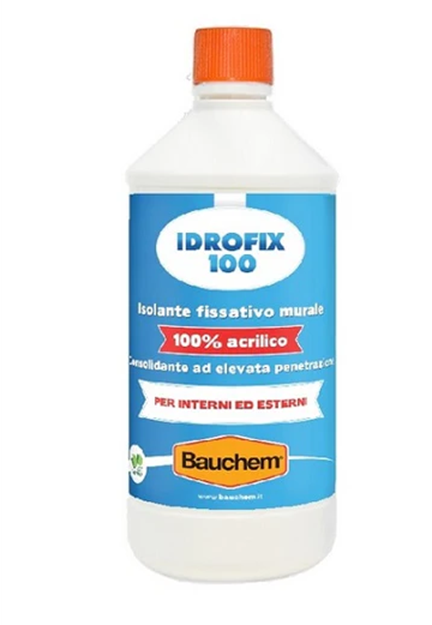 Isolante Fissativo Murale acrilico 100% Idrofix 100 - Lt 1 Bauchem
